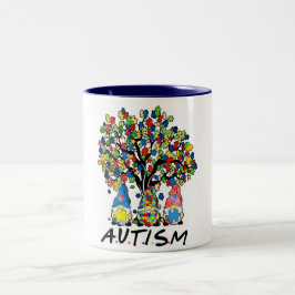 Taza Bicolor El autismo genera un tazón de café de dos tonos