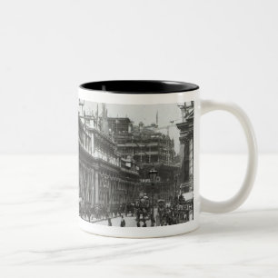 Taza Bicolor El Banco de Inglaterra adornado para la reina