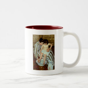 Taza Bicolor El baño infantil de Mary Cassatt (alrededor de 189