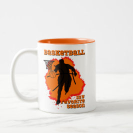 Taza Bicolor El básquetbol es mi temporada favorita
