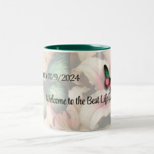 Taza Bicolor El bautismo de café de JW es un regalo para ella