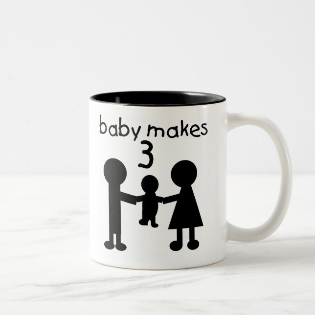 Taza Bicolor El bebé hace 3 (Derecha)