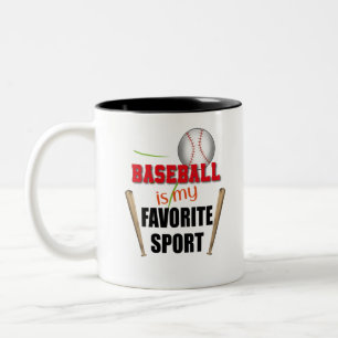 Taza Bicolor El béisbol es mi deporte favorito