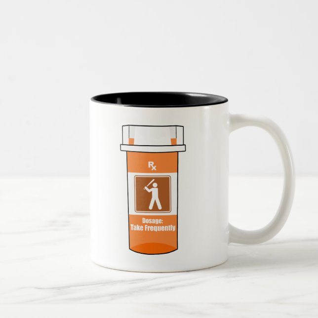 Taza Bicolor El béisbol es mi droga (Derecha)