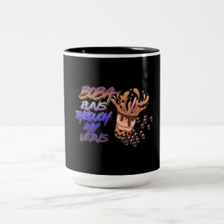 Taza Bicolor El Boba Corre Por Mis Venas Regalo Divertido de Bu