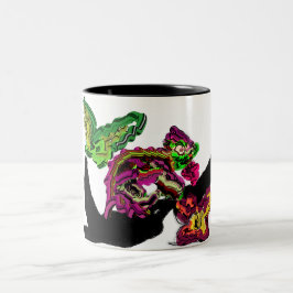 Taza Bicolor El bosque lluvioso Chameleon divertido