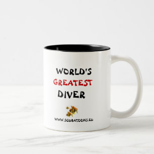 TAZA BICOLOR EL BUCEADOR MÁS GRANDE DE LOS MUNDOS