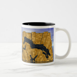 Taza Bicolor El caballo islandés Tolt Dorado