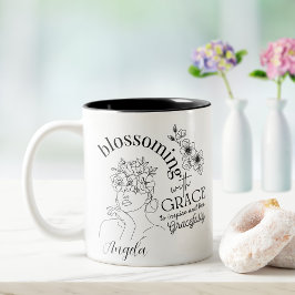 Taza Bicolor El cabello de los Rosas de la corona de la moda fl