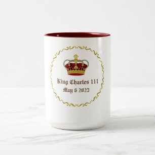Taza Bicolor El café de dos tonos de la coronación del rey Carl
