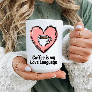 Taza Bicolor El café es mi lenguaje del amor