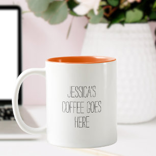 Taza Bicolor El café personalizado está aquí