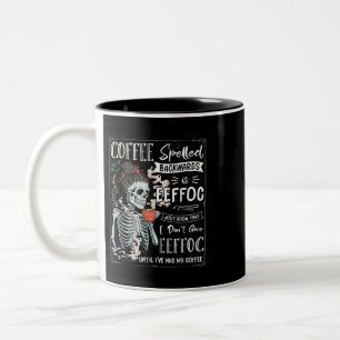 Taza Bicolor El Café Que Se Espolea Hacia Atrás Es Eeffoc Funny