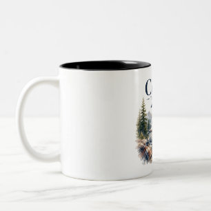 Taza Bicolor El café sabe mejor fuera del campamento de montaña
