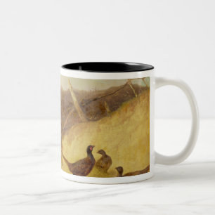 Taza Bicolor El caminar encima de los faisanes el 1 de octubre