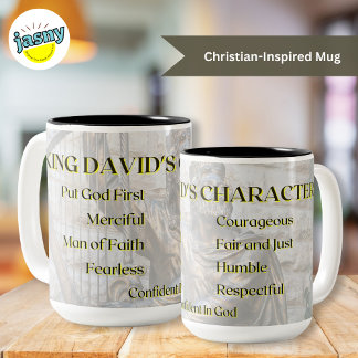 Taza Bicolor El Carácter Del Rey David