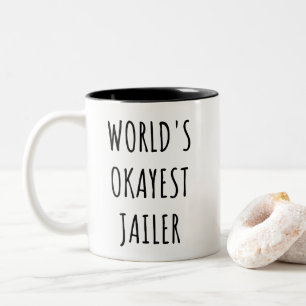 Taza Bicolor El carcelero más o menos del mundo divertido ofici