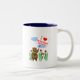 Taza Bicolor El castor canadiense ama a los territorios del nor