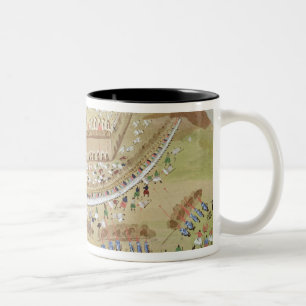 Taza Bicolor El cerco de Atenas en 1827, del ilustrado hola