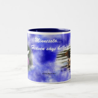 Taza Bicolor El cielo de Minnesota… dice hola