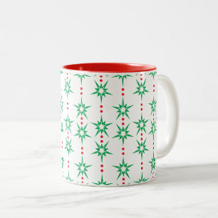 Taza Bicolor El Clásico de Mid Mod Garland Mug 11oz. -Roja