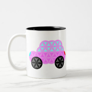 Taza Bicolor El Coche De La Vida - Sagradas Formas A3.Pink.