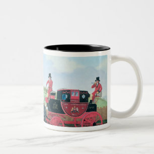 Taza Bicolor El coche de Liverpool y de Londres Royal Mail,