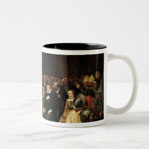 Taza Bicolor El coloquio de Poissy en 1561, 1840