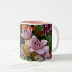 Taza Bicolor El colorido jardín tropical