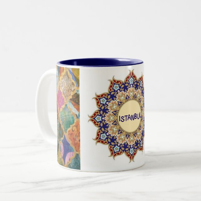 Taza Bicolor El colorido recuerdo de Estambul Turkiye (Anverso izquierdo)