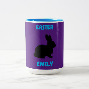 Taza Bicolor El conejito de Pascua es de dos tonadas. Nombre pe