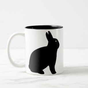 TAZA BICOLOR EL CONEJO NEGRO