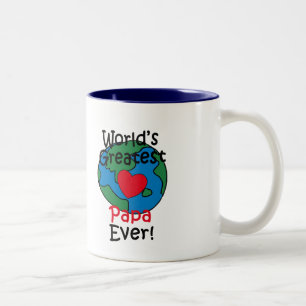 Taza Bicolor El corazón más grande de la papá del mundo