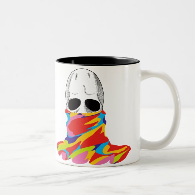 Taza Bicolor El cráneo: Camuflaje del arco iris (Derecha)