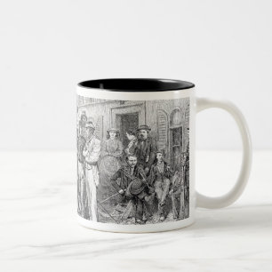 Taza Bicolor El cuarto de club de Zermatt en 1864, "de la