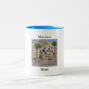 Taza Bicolor El Cubo, en el puerto de Málaga, España