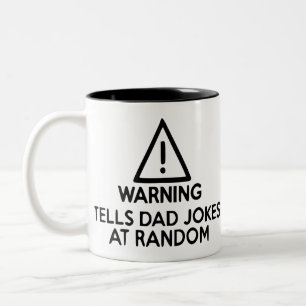 Taza Bicolor El cuidado, cuenta chistes del papá al azar