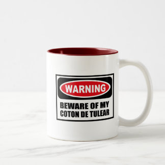 Taza Bicolor El cuidado SE GUARDA de MI ALGODÓN DE TULEAR Mug