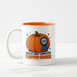 Taza Bicolor El cultivador de calabazas más competitivo del mun