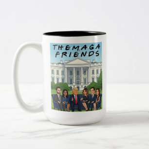 Taza Bicolor El de los amigos MAGA Divertida Sátira Política