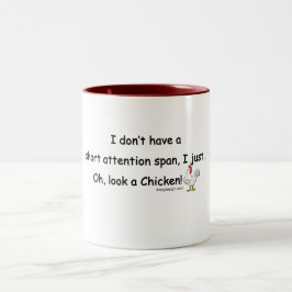 Taza Bicolor El decir corto del pollo de la capacidad de