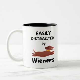 Taza Bicolor El dedo de la distracción de Wiener Lover