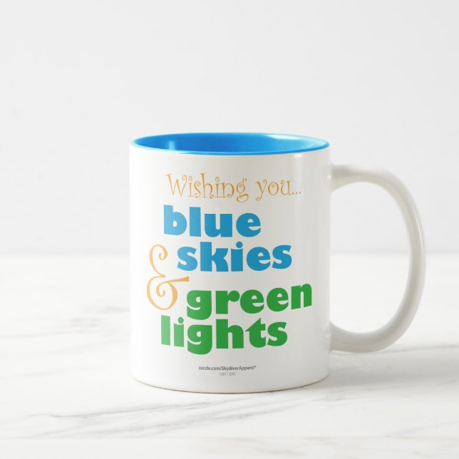 Taza Bicolor El deseo de los Skydivers (Derecha)