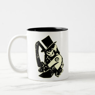 Taza Bicolor El Día De La Calavera Del Azúcar Del Tatuaje Muert