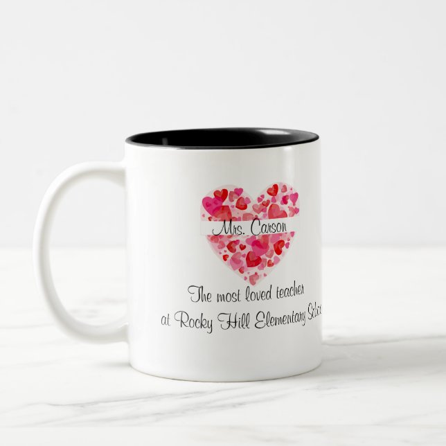 Taza Bicolor El día de San Valentín de Mug, profesor de persona (Izquierda)