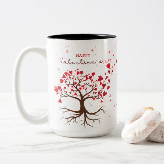 Taza Bicolor El día de San Valentín dulce y encantador