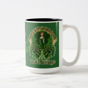 Taza Bicolor El día Mug2 de St Patrick irlandés personalizado