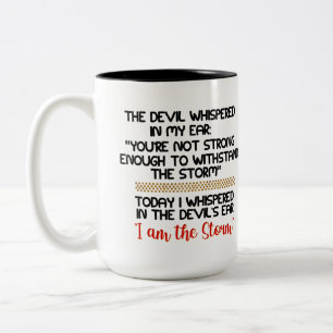 Taza Bicolor El diablo susurró en mi oído Vida Inspiradora