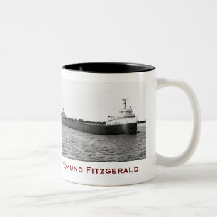 Taza Bicolor El Edmund Fitzgerald con nombres de la tripulación