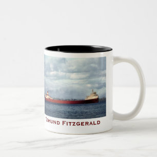 Taza Bicolor El Edmund Fitzgerald con nombres de la tripulación